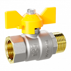 Кран шар.газ. LD Pride GAS 1/2 в-н  (47.15.В-Н.Б) бабочка латунный