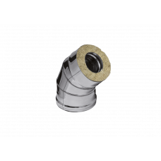 Сэндвич-колено Ferrum HF 135° (430/0,8мм + нерж.) Ф110х200 Сэндвич-колено Ferrum HF 135° (430/0,8мм + нерж.) Ф110х200