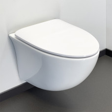 Унитаз подвесной Comforty 107 безободковый, сиденье дюропласт softclose тонкое, быстросъёмное