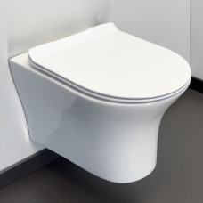 Унитаз подвесной Comforty 109 безободковый, сиденье дюропласт softclose тонкое, быстросъёмное