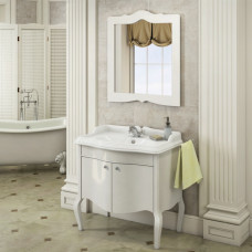 Зеркало Comforty Лувр-90 белый Зеркало Comforty Лувр-90 белый