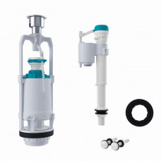 Арматура смывная IDDIS Optima Home F012400-0004, Белый, 1-ур, нижний подвод, тип А