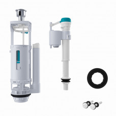 Арматура смывная IDDIS Optima Home F012400-01K, Белый, 2-ур, нижний подвод, тип А